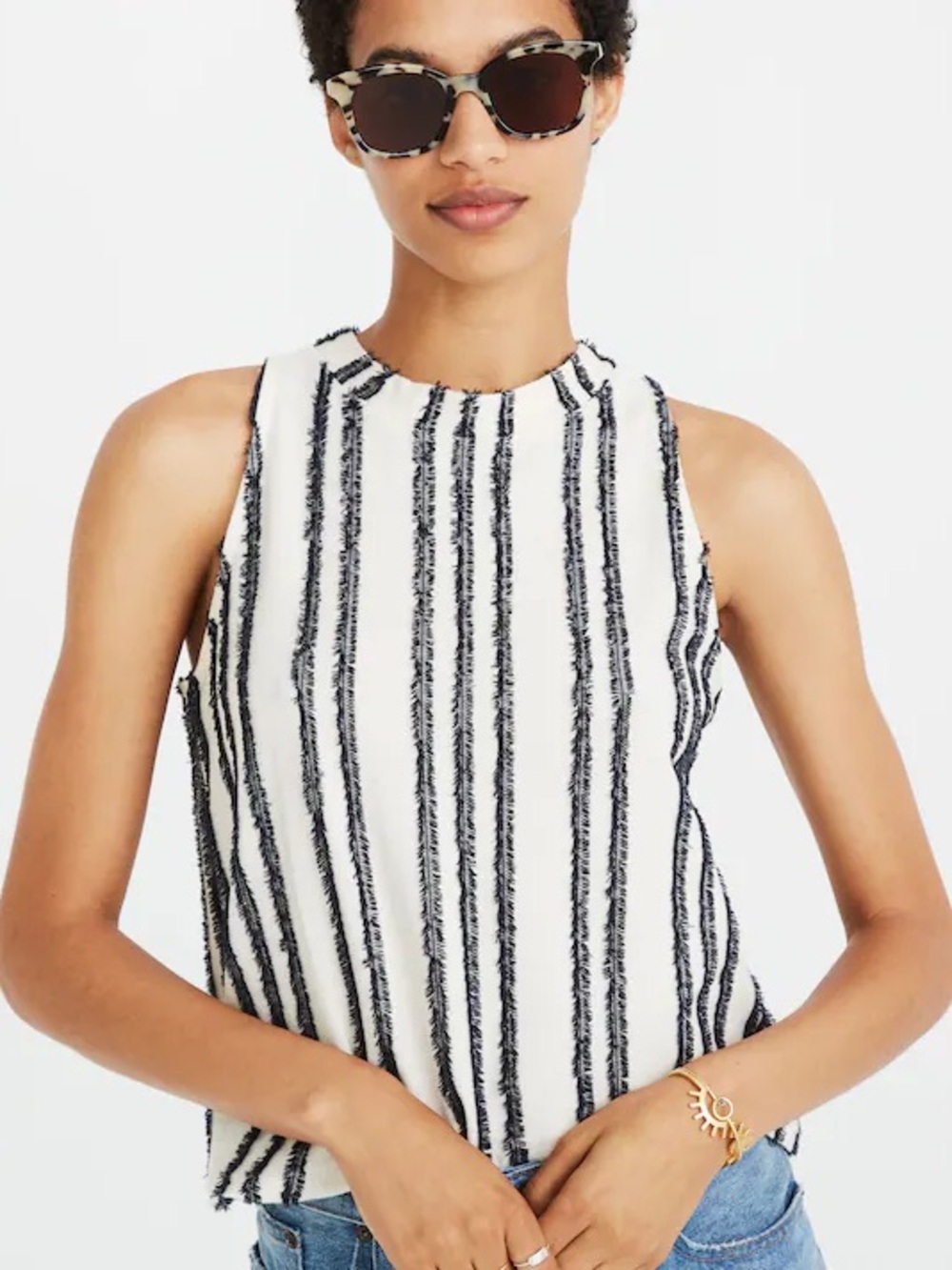 Madewell Texture & Thread Mockneck Sleeveless Top